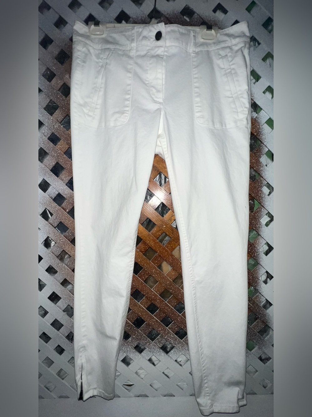 Ann Taylor Loft Women's White Slim Jeans Capris sz 10